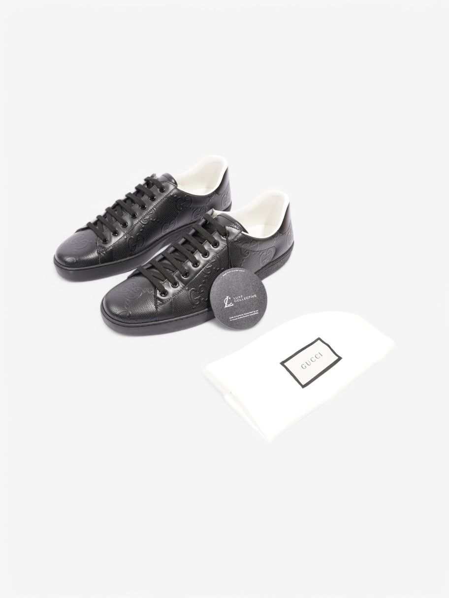 Gucci GG Ace Embossed Trainers Black Embossed Leather EU 45 UK 11 Image 10