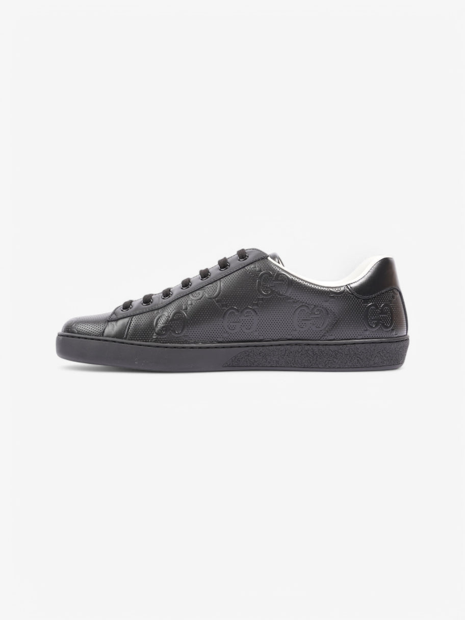 Gucci GG Ace Embossed Trainers Black Embossed Leather EU 45 UK 11 Image 3