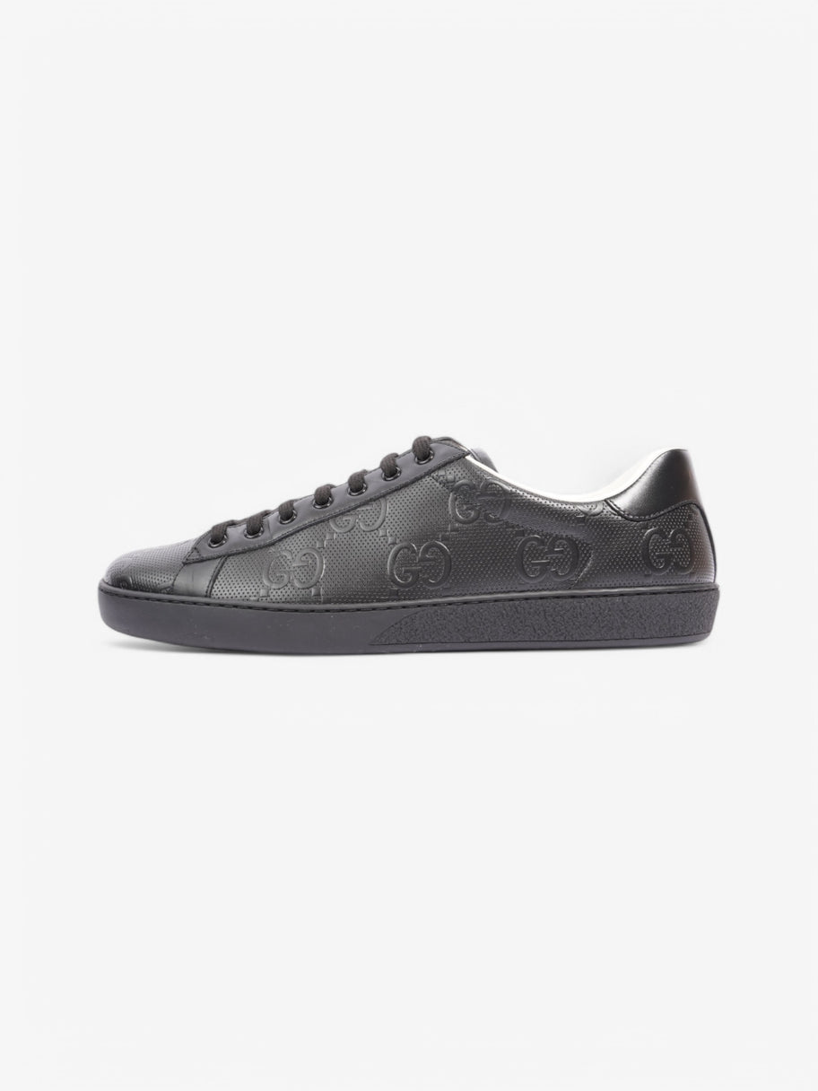 Gucci GG Ace Embossed Trainers Black Embossed Leather EU 45 UK 11 Image 5