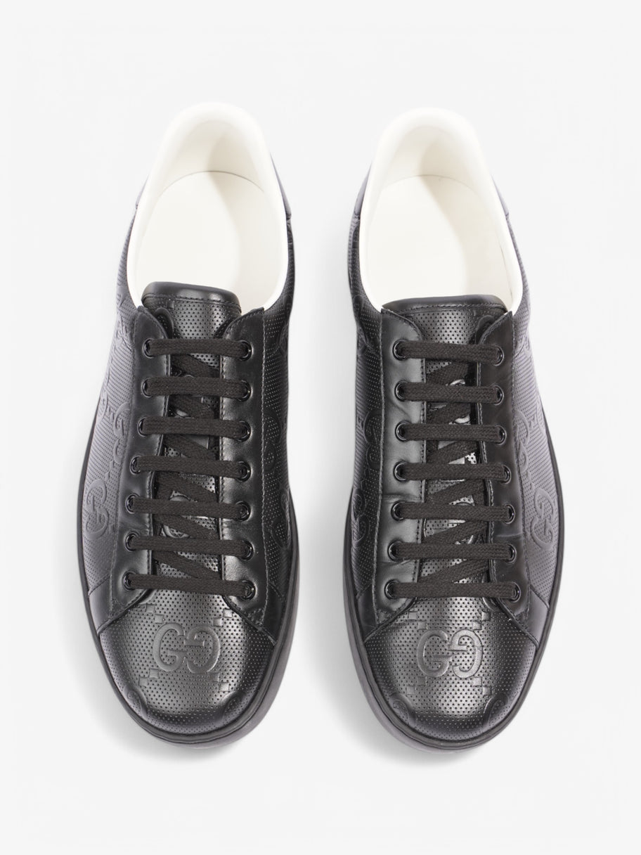 Gucci GG Ace Embossed Trainers Black Embossed Leather EU 45 UK 11 Image 8