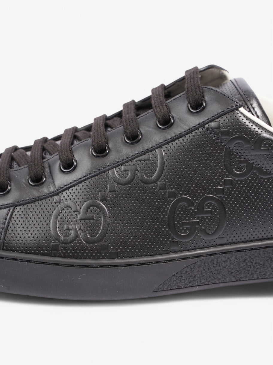 Gucci GG Ace Embossed Trainers Black Embossed Leather EU 45 UK 11 Image 9