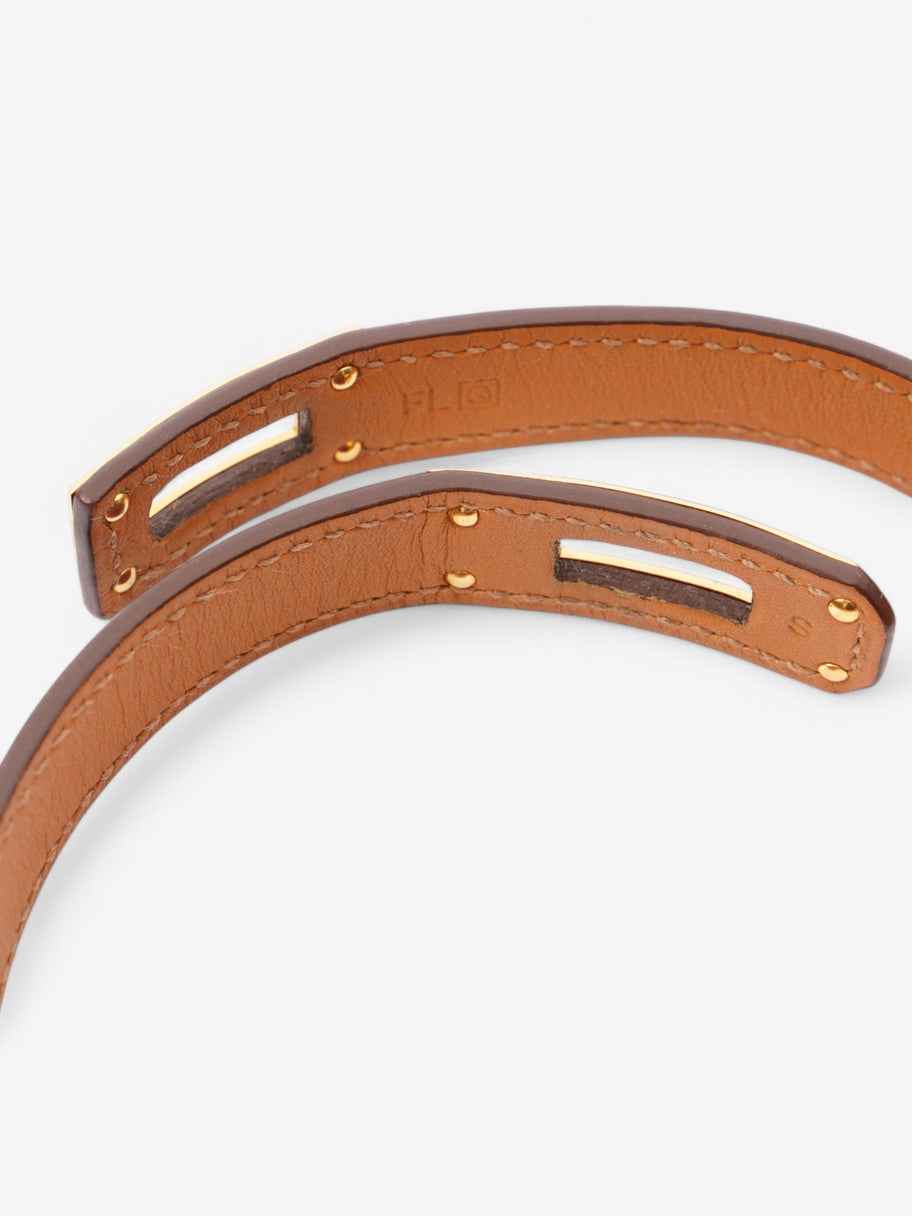 Hermes Double Tour Bracelet Purple Leather S/T2 15.5 cm Image 5