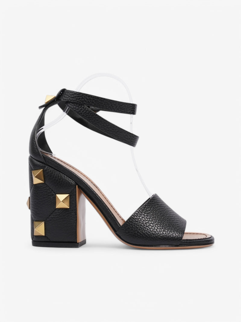  Valentino Rockstud Heels 90 Black Leather EU 37 UK 4