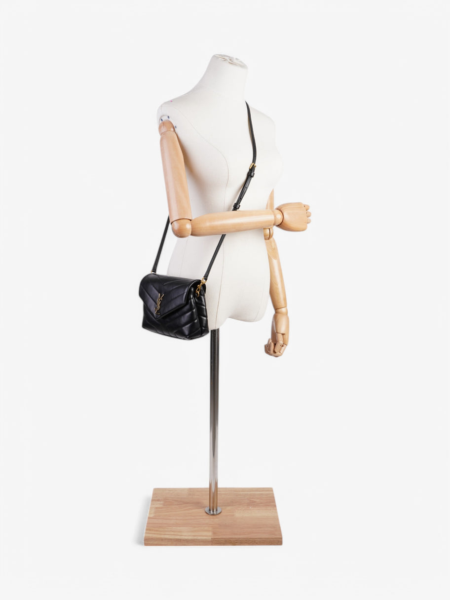 Saint Laurent LouLou Toy Black Matelasse Leather Image 2