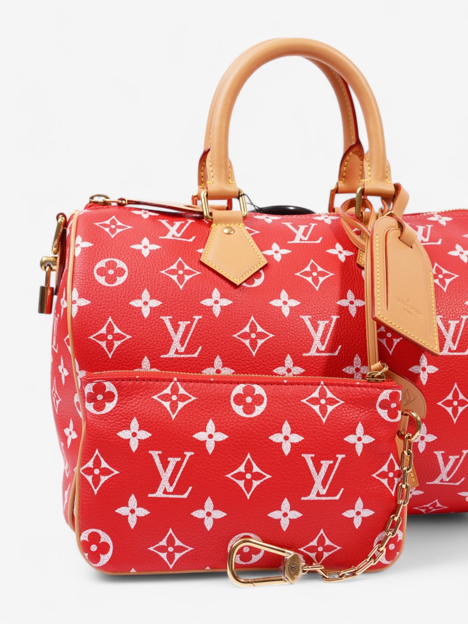 Louis Vuitton Speedy P9 Bandoulière Red Monogram Calfskin Leather 30 Image 10