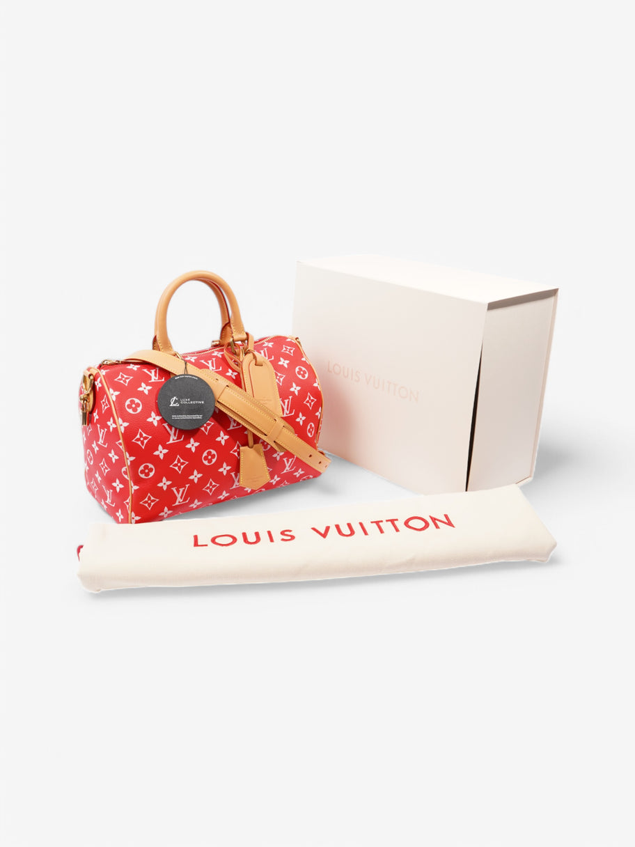 Louis Vuitton Speedy P9 Bandoulière Red Monogram Calfskin Leather 30 Image 13