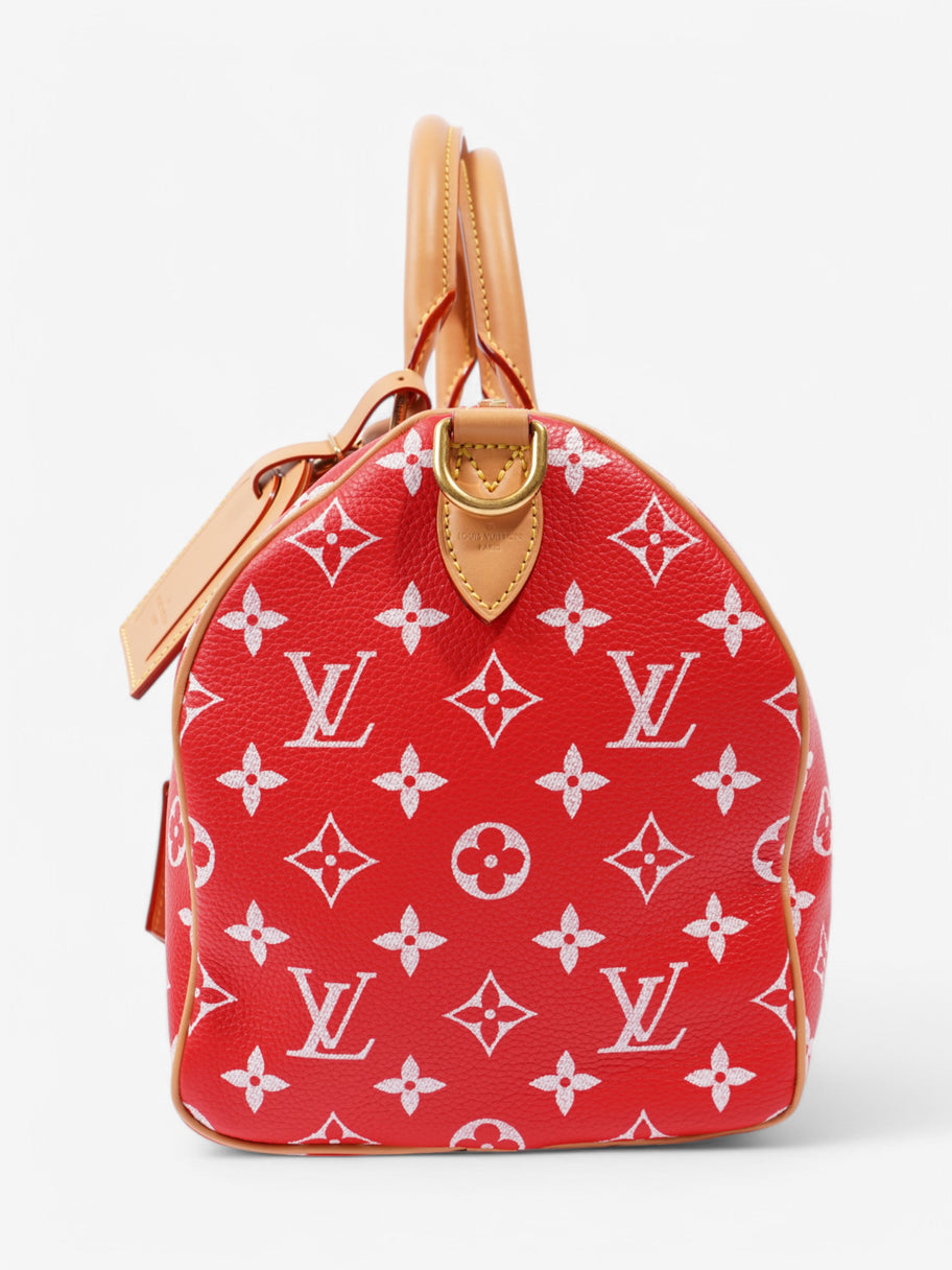 Louis Vuitton Speedy P9 Bandoulière Red Monogram Calfskin Leather 30 Image 3