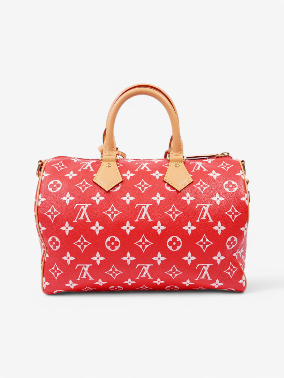 Louis Vuitton Speedy P9 Bandoulière Red Monogram Calfskin Leather 30 Image 4