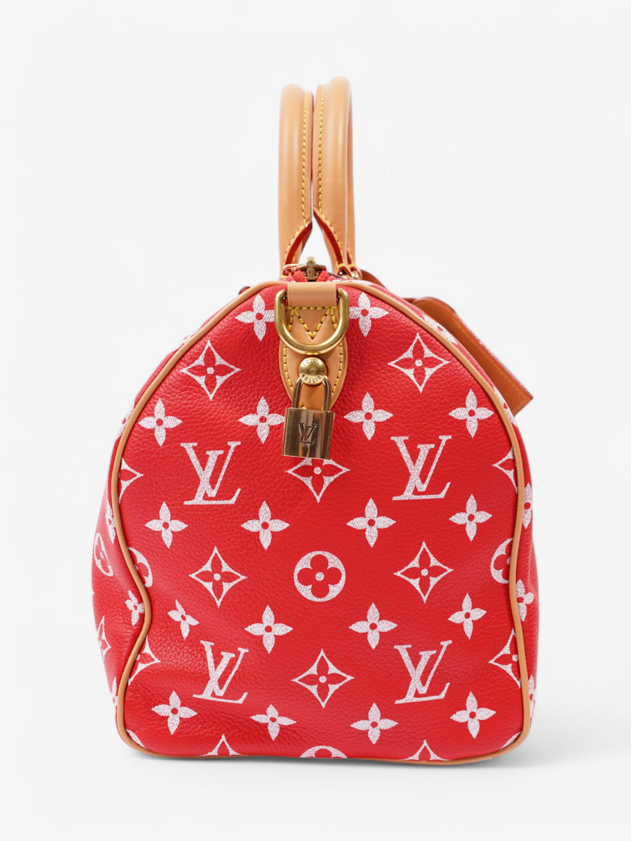 Louis Vuitton Speedy P9 Bandoulière Red Monogram Calfskin Leather 30 Image 5