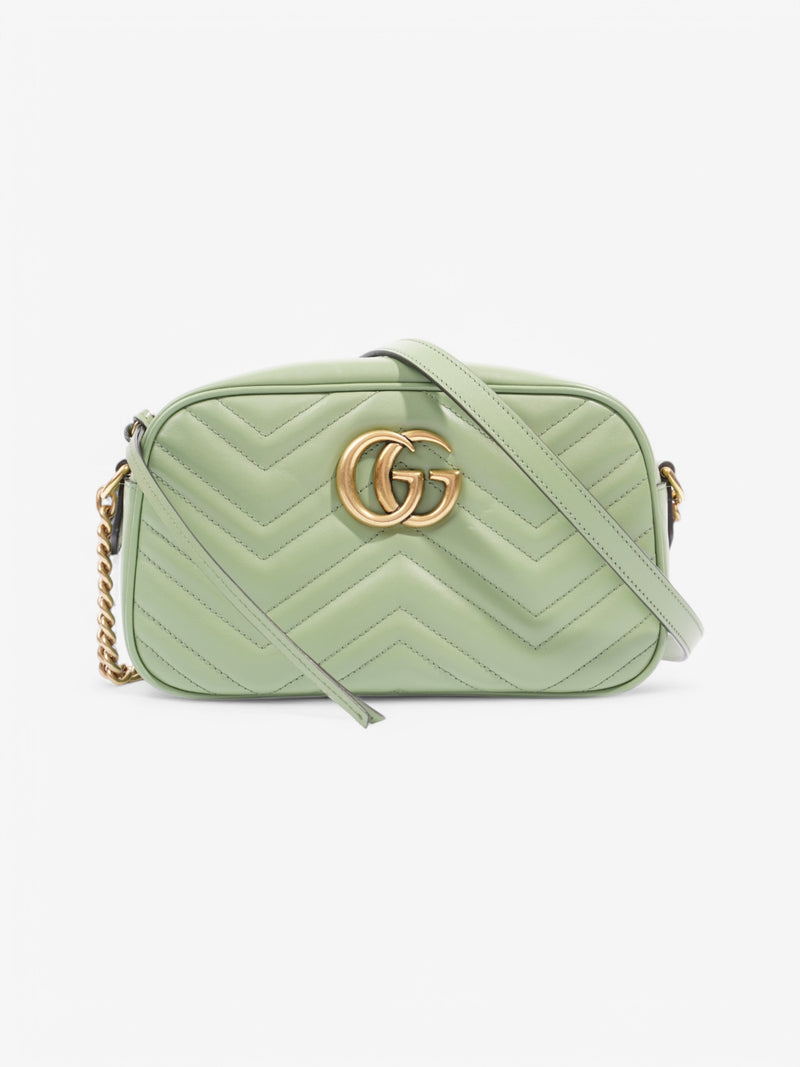  Gucci Marmont Zip Sage Matelasse Leather Small