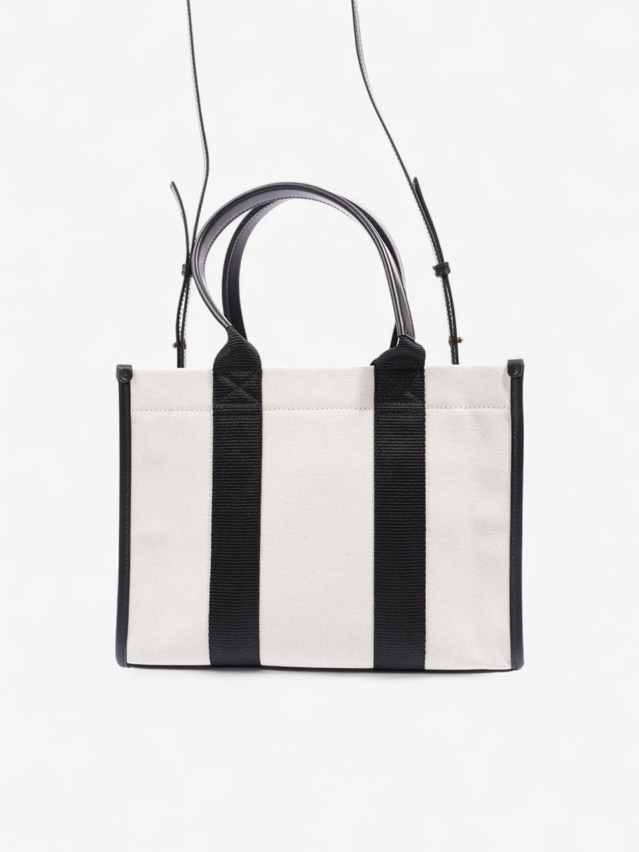 Balenciaga Tote Bag White  / Black Canvas Image 4