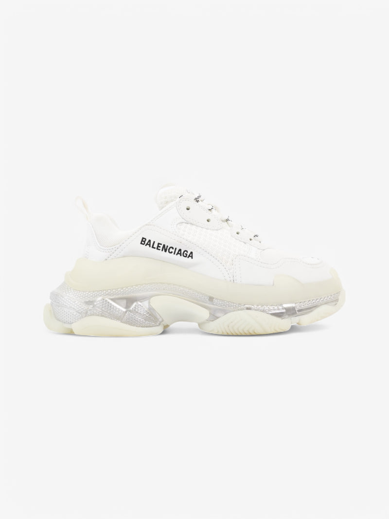  Balenciaga Triple S Clear Sole White  / Black Mesh EU 37 UK 4