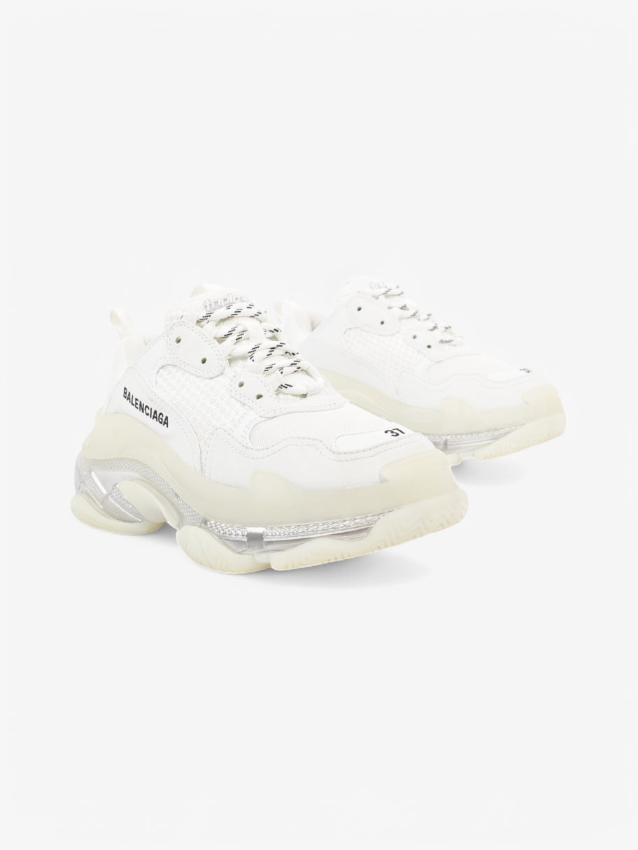Balenciaga Triple S Clear Sole White  / Black Mesh EU 37 UK 4 Image 2