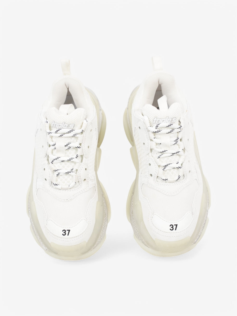Balenciaga Triple S Clear Sole White  / Black Mesh EU 37 UK 4 Image 8