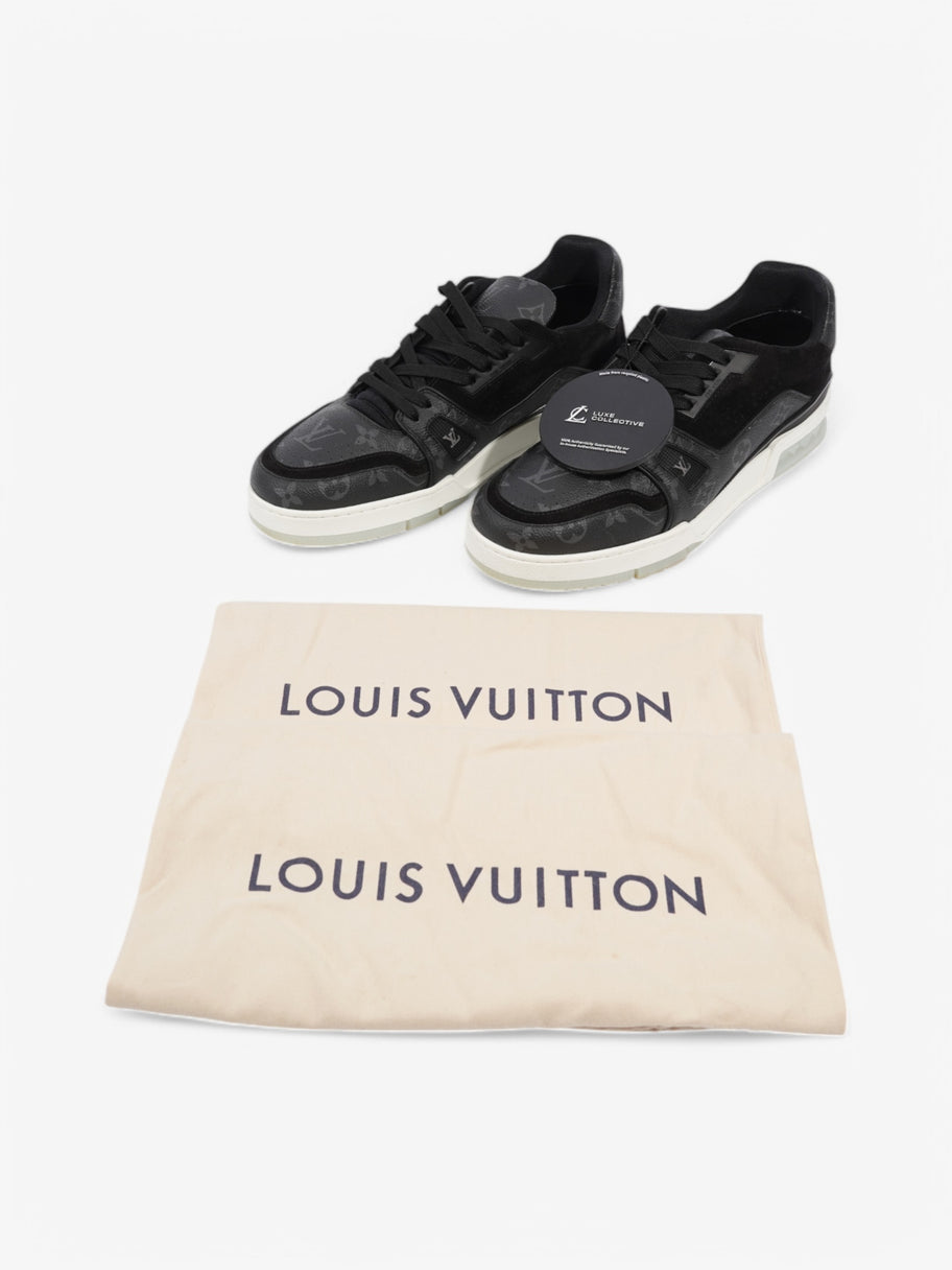 Louis Vuitton LV Trainer Sneakers Black / Grey Leather EU 42 UK 8 Image 8