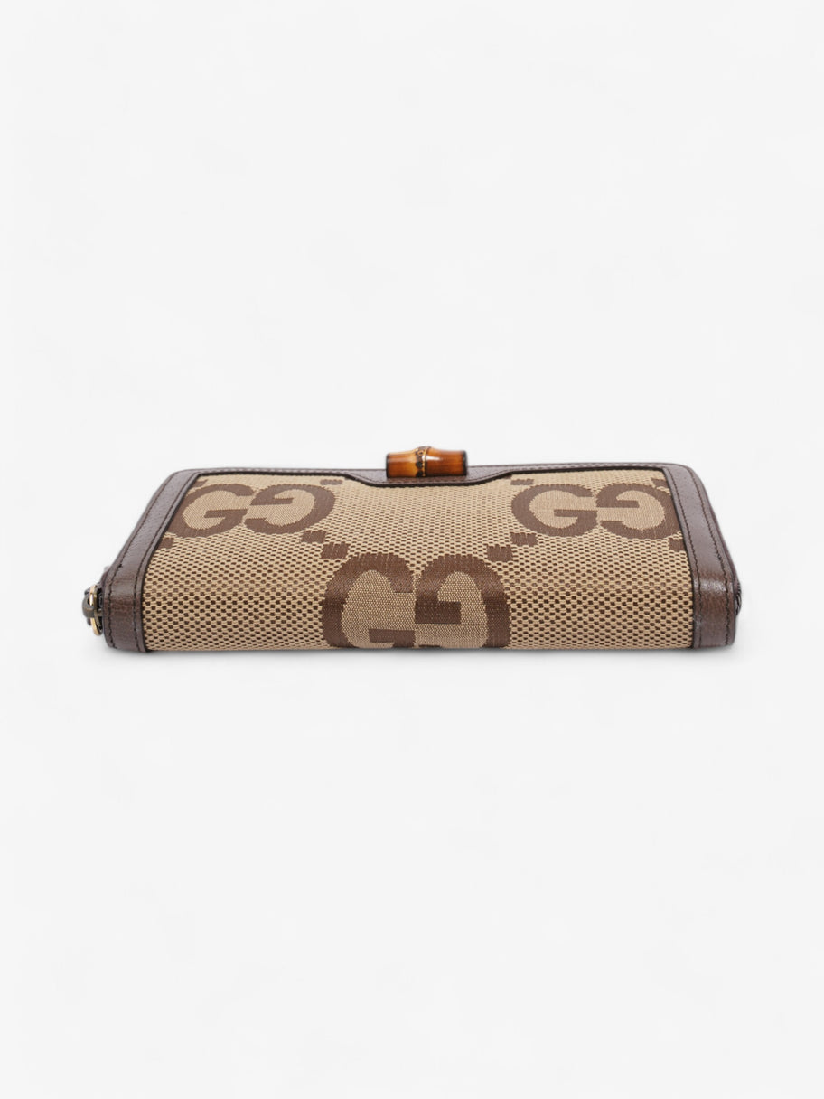 Gucci Diana Jumbo GG Wallet Camel / Ebony Canvas Image 5