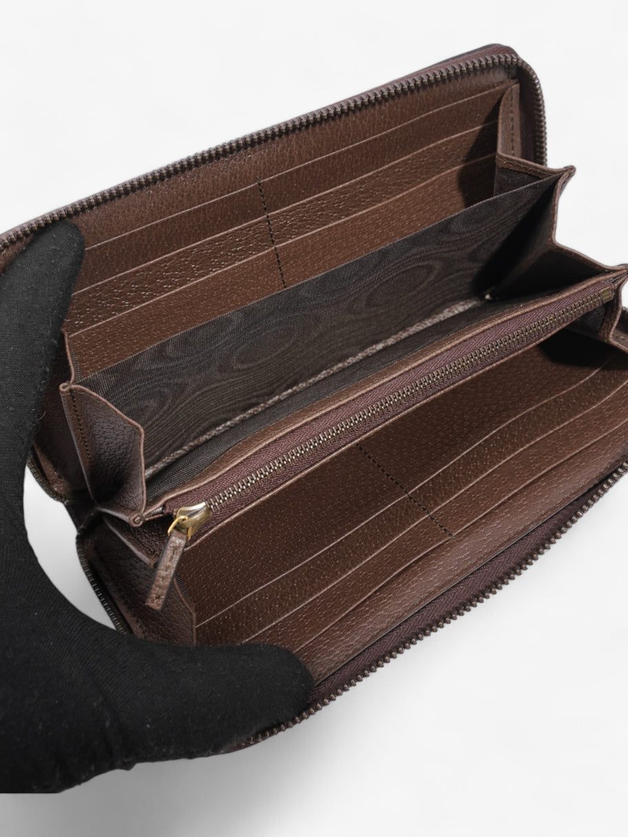 Gucci Diana Jumbo GG Wallet Camel / Ebony Canvas Image 6