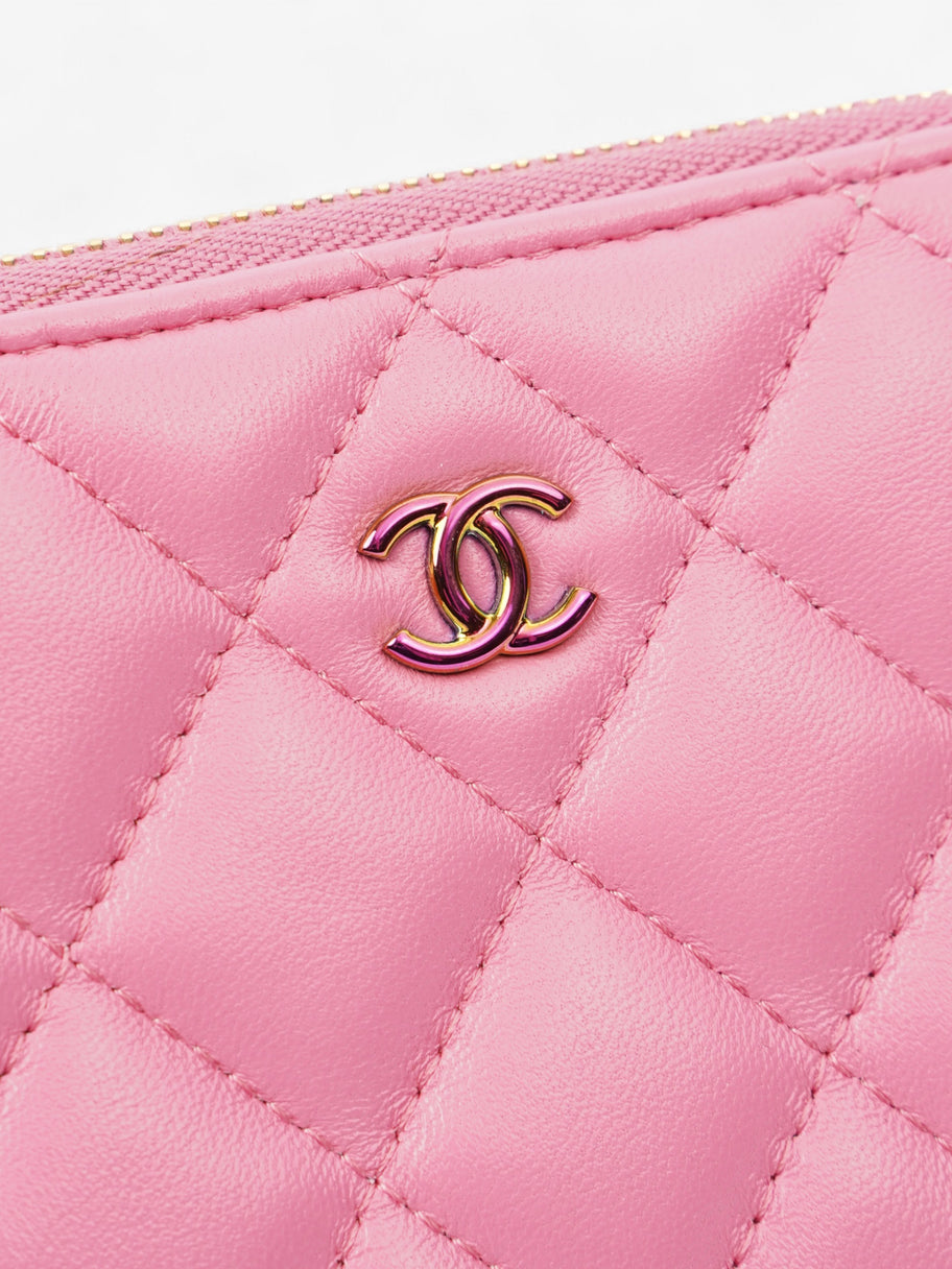 Chanel Zipped Pouch Pink Lambskin Leather Image 3