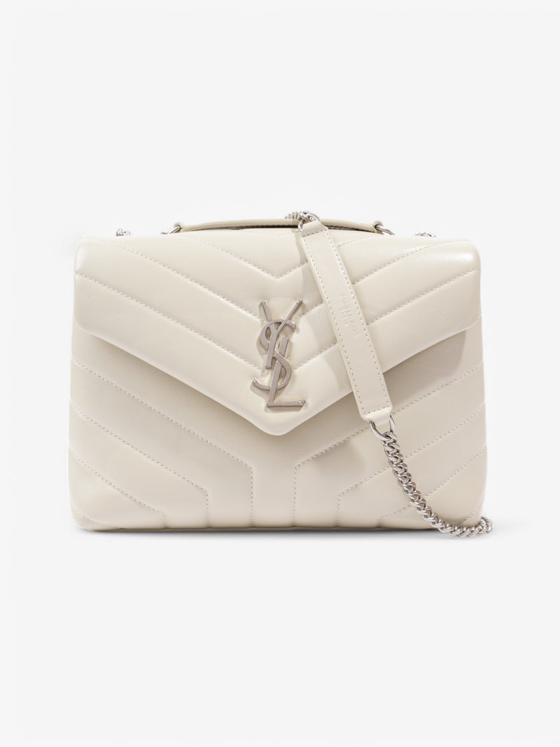  Saint Laurent Loulou White Leather Small
