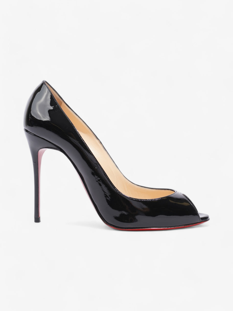 Christian Louboutin Demi You Peep Toe 100 Black Patent Leather EU 40 UK 7 Image 1