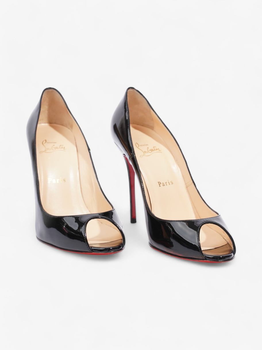 Christian Louboutin Demi You Peep Toe 100 Black Patent Leather EU 40 UK 7 Image 2