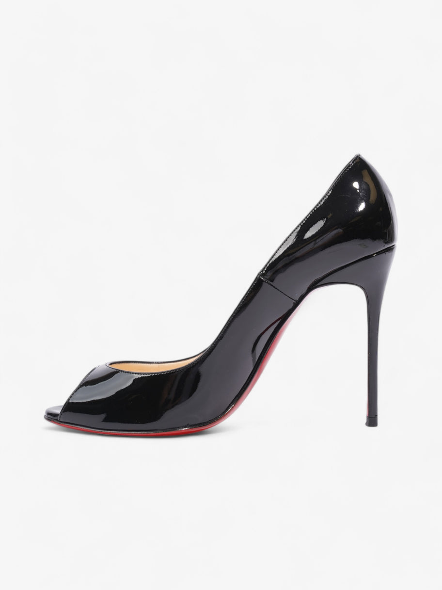 Christian Louboutin Demi You Peep Toe 100 Black Patent Leather EU 40 UK 7 Image 3