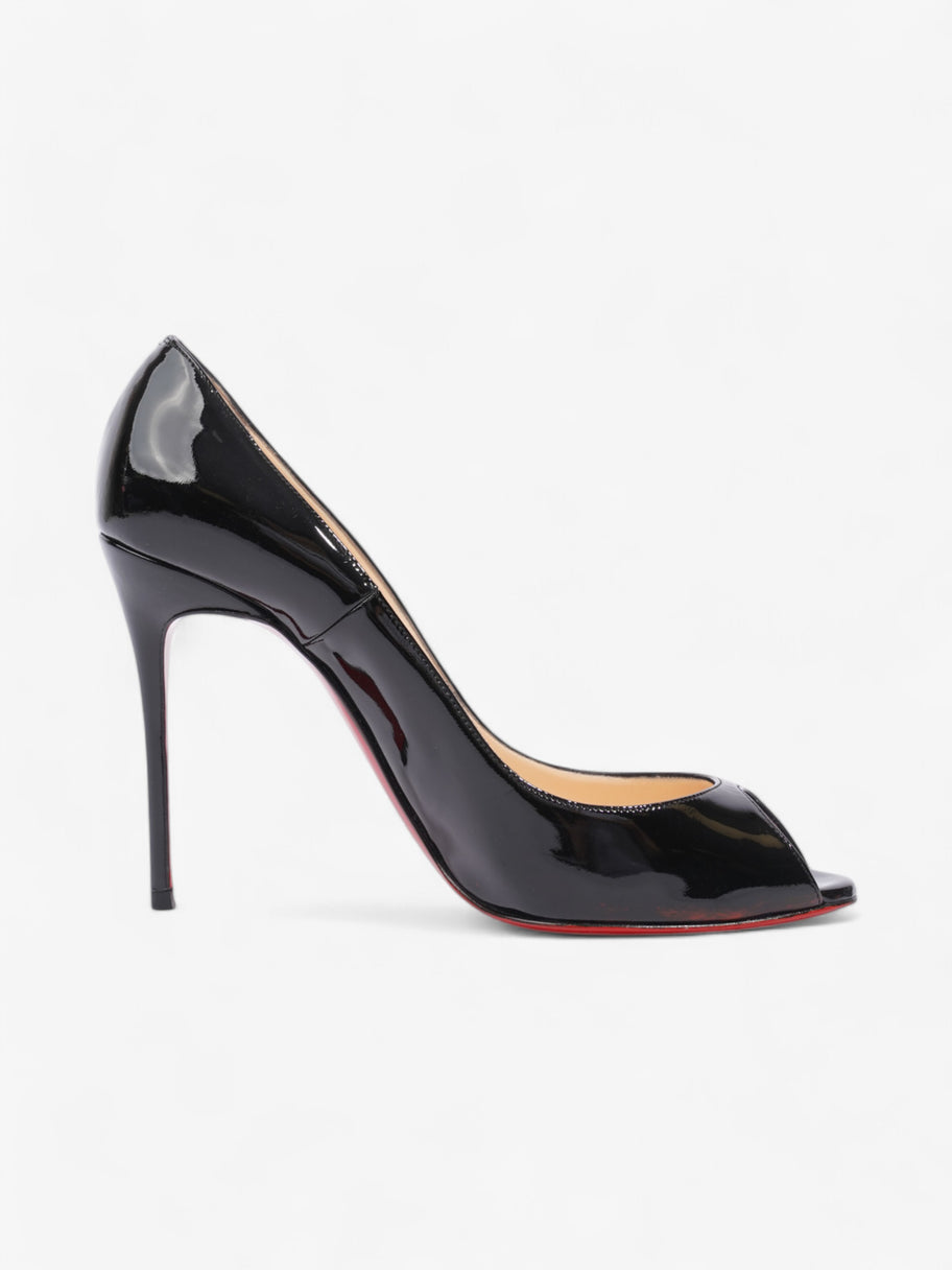 Christian Louboutin Demi You Peep Toe 100 Black Patent Leather EU 40 UK 7 Image 4