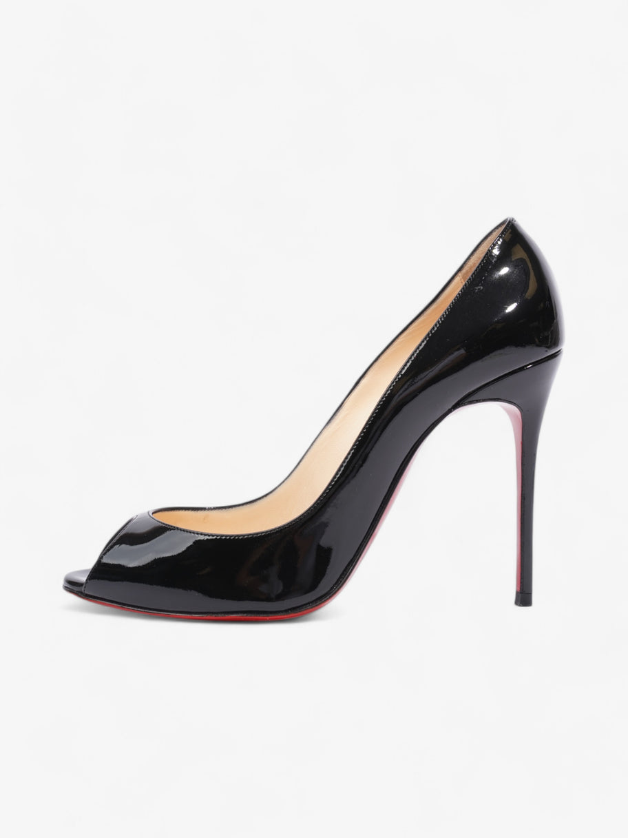 Christian Louboutin Demi You Peep Toe 100 Black Patent Leather EU 40 UK 7 Image 5