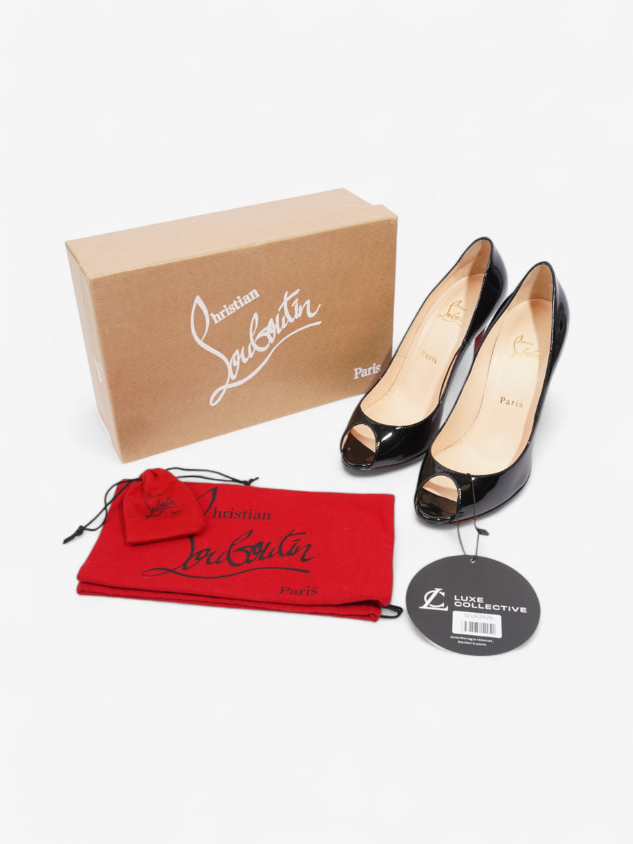 Christian Louboutin Demi You Peep Toe 100 Black Patent Leather EU 40 UK 7 Image 8
