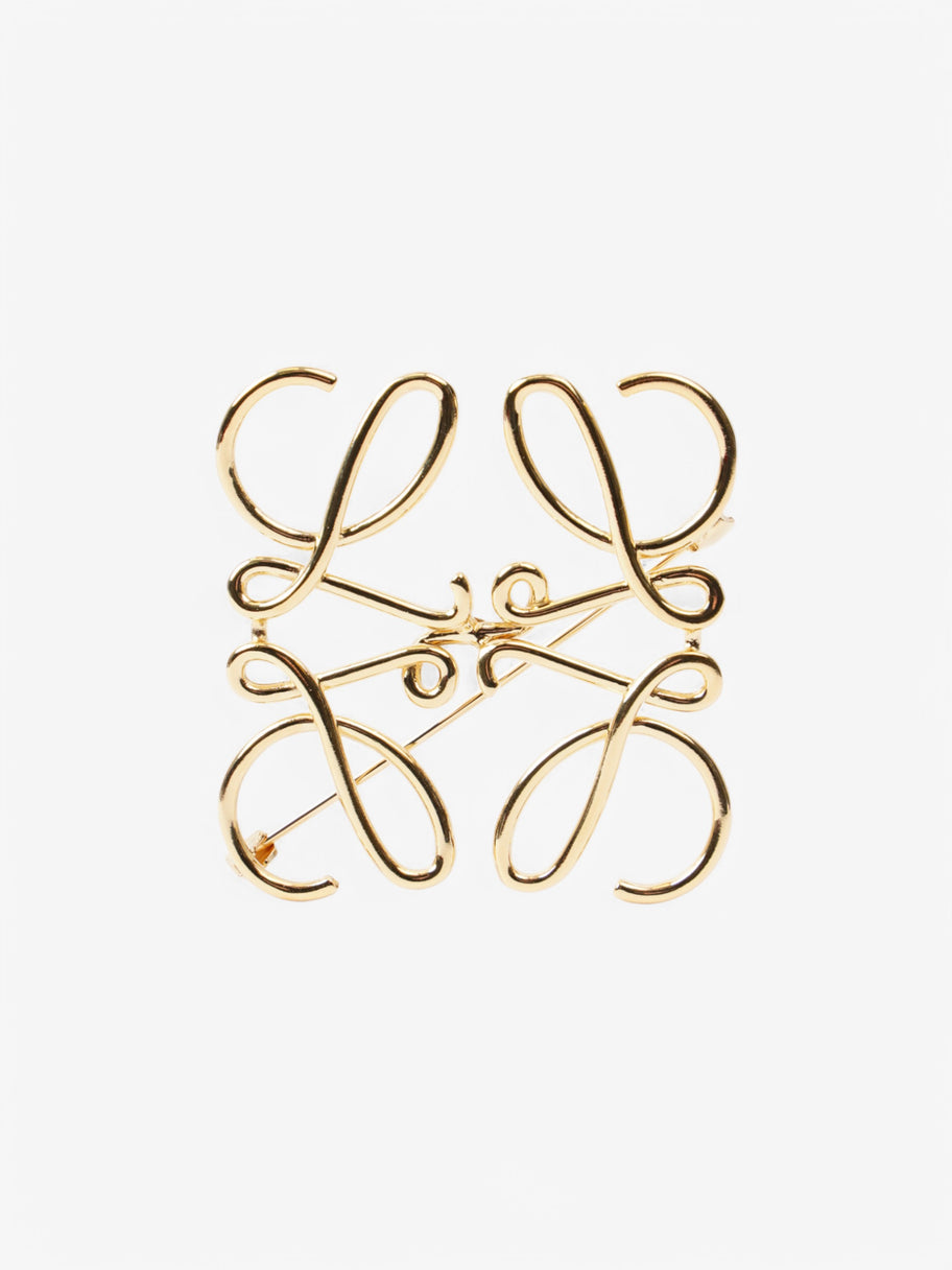 Loewe Anagram Brooch Gold Base Metal Image 1