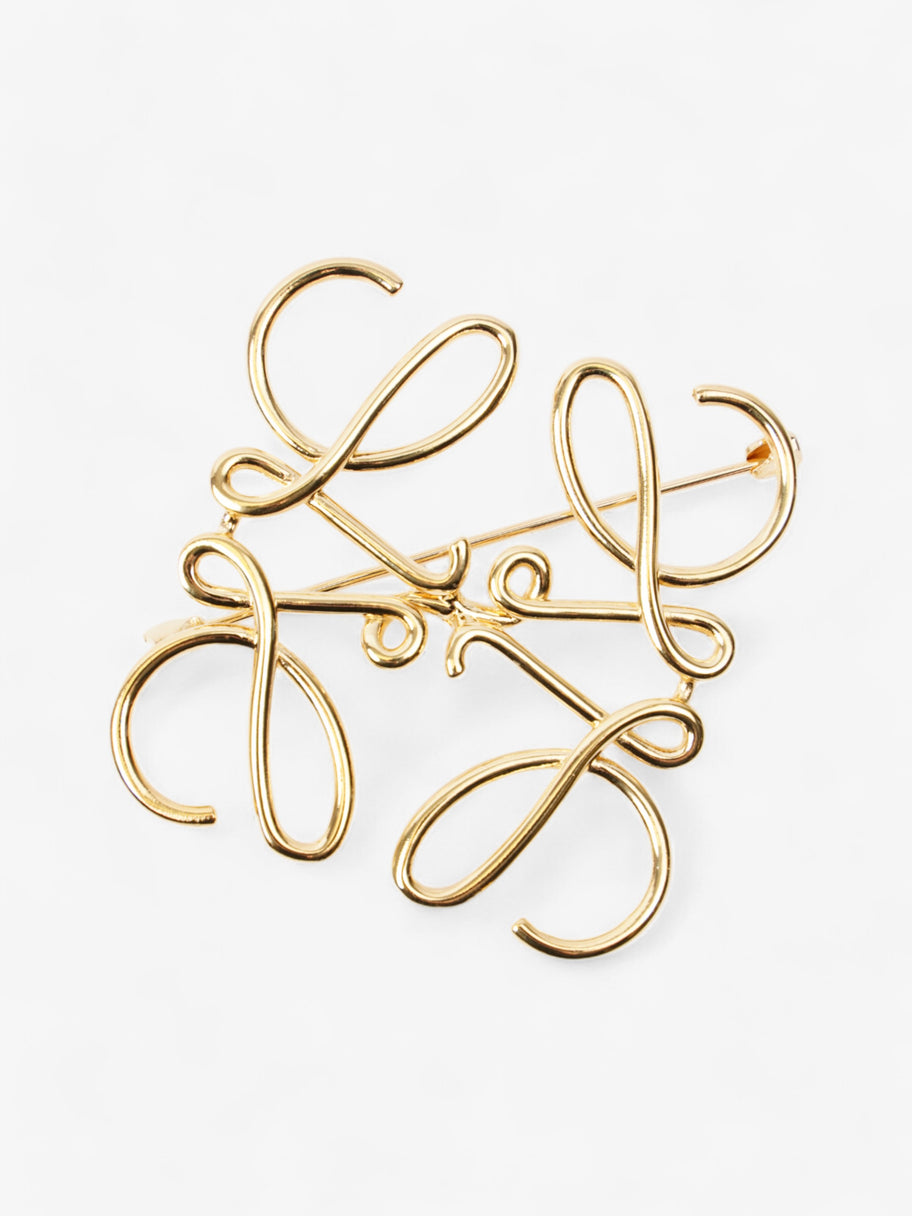 Loewe Anagram Brooch Gold Base Metal Image 2