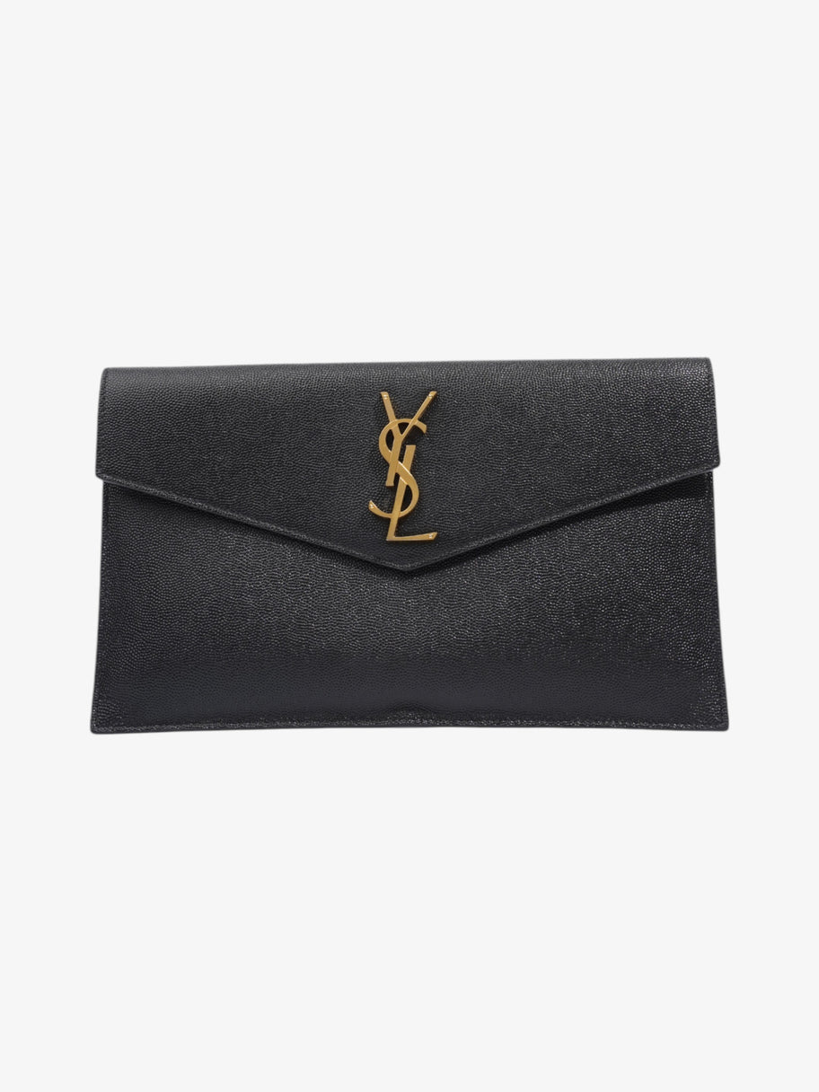 Saint Laurent Uptown Clutch Black Grained Leather Image 1