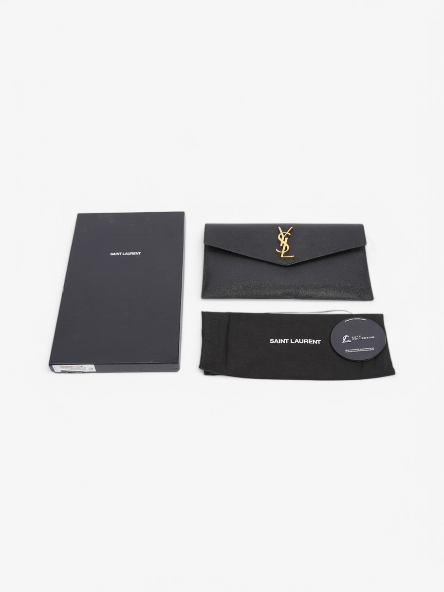 Saint Laurent Uptown Clutch Black Grained Leather Image 20