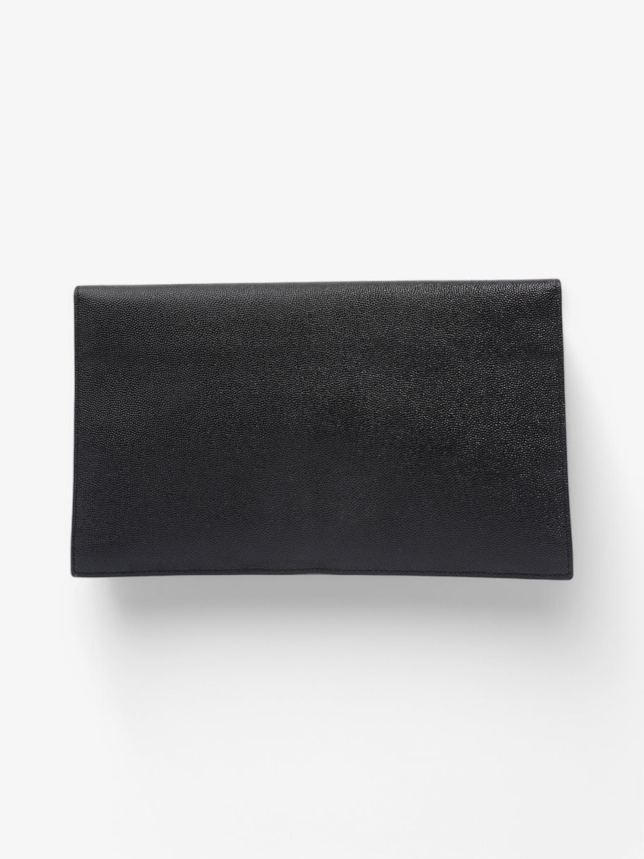 Saint Laurent Uptown Clutch Black Grained Leather Image 3