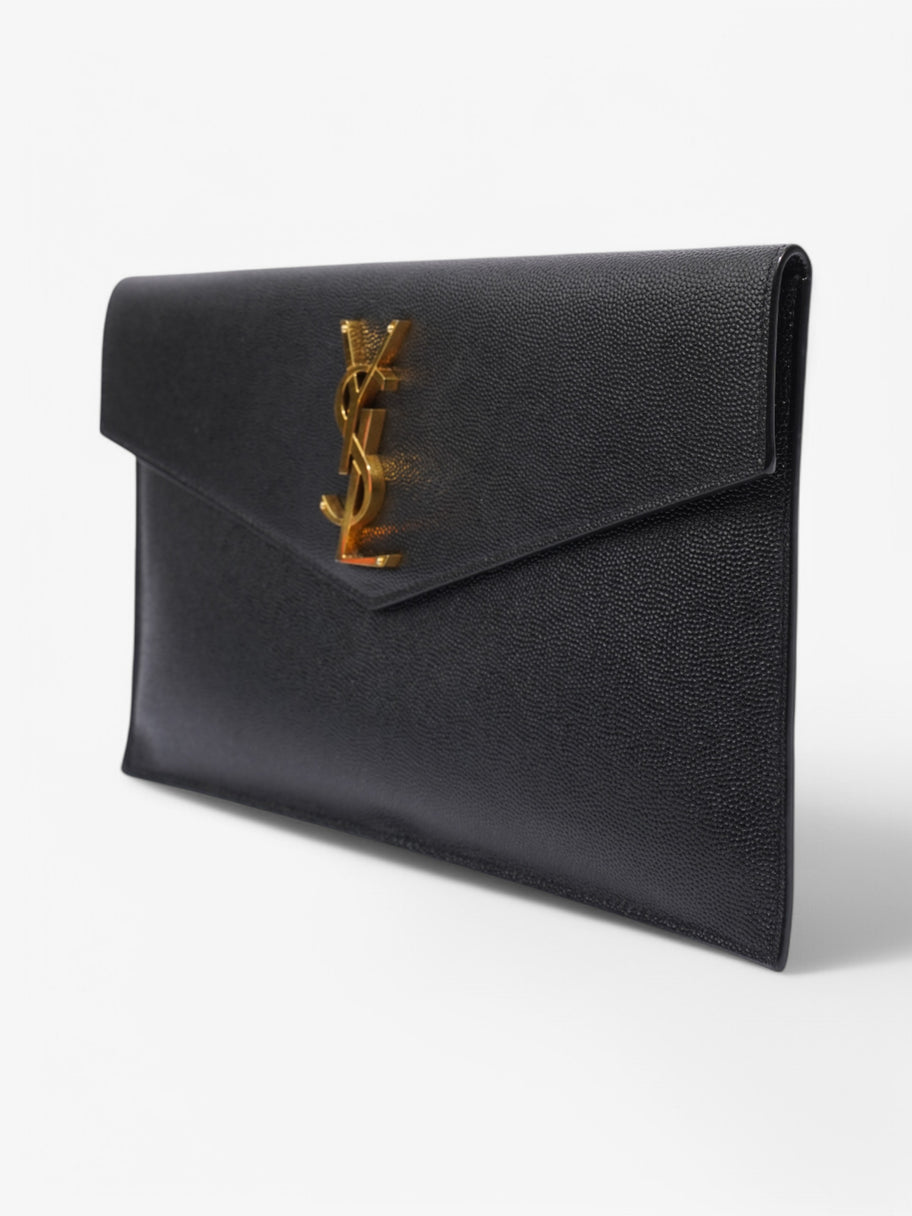 Saint Laurent Uptown Clutch Black Grained Leather Image 4