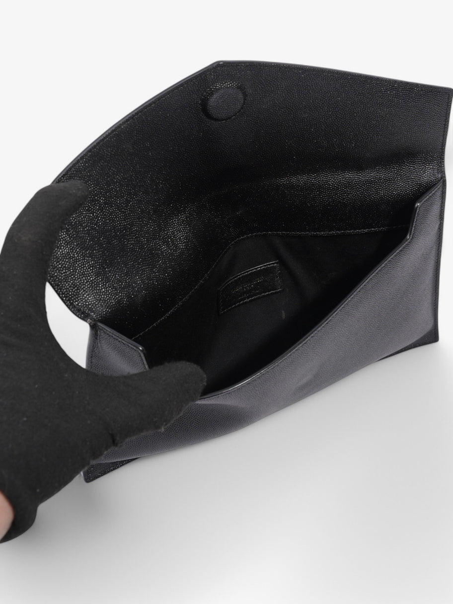 Saint Laurent Uptown Clutch Black Grained Leather Image 7