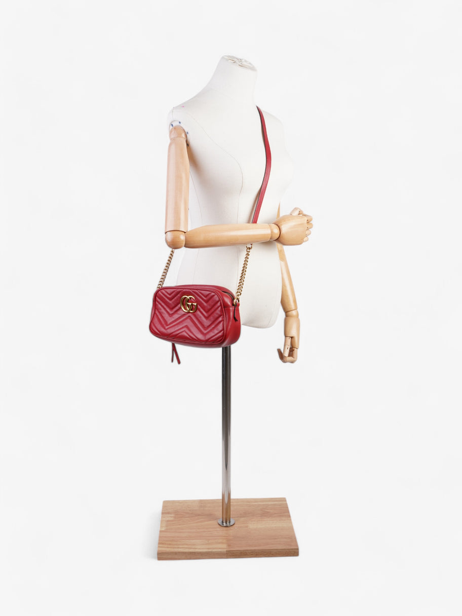 Gucci Marmont Red Matelasse Leather Small Image 2