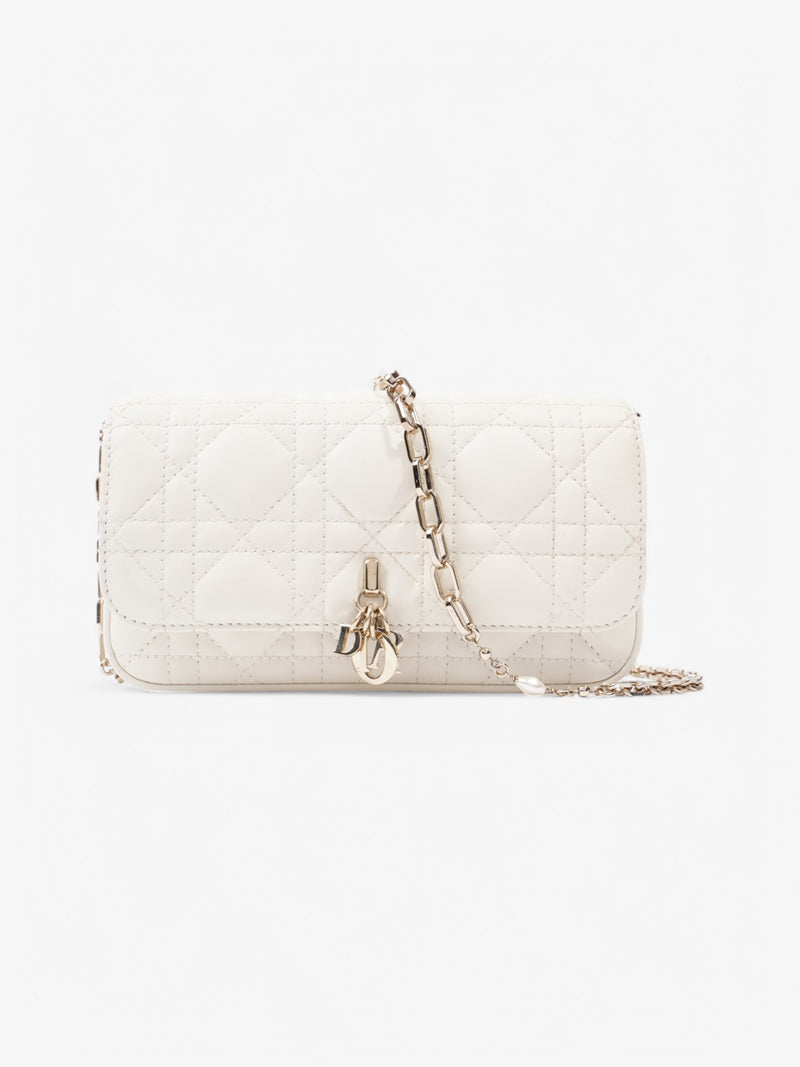  Christian Dior My Dior Talk Phone Pouch White  Leather