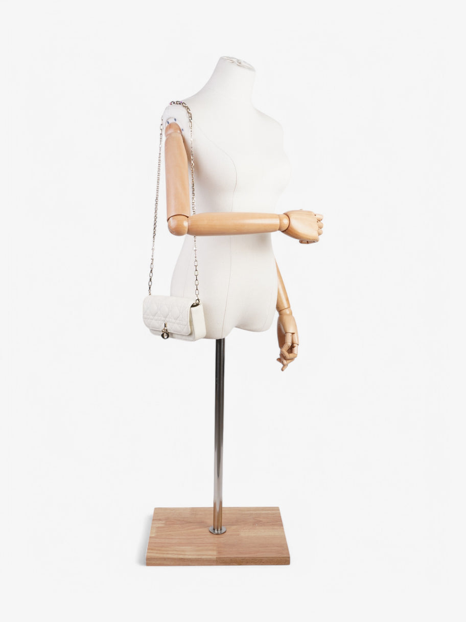 Christian Dior My Dior Talk Phone Pouch White  Leather Image 2
