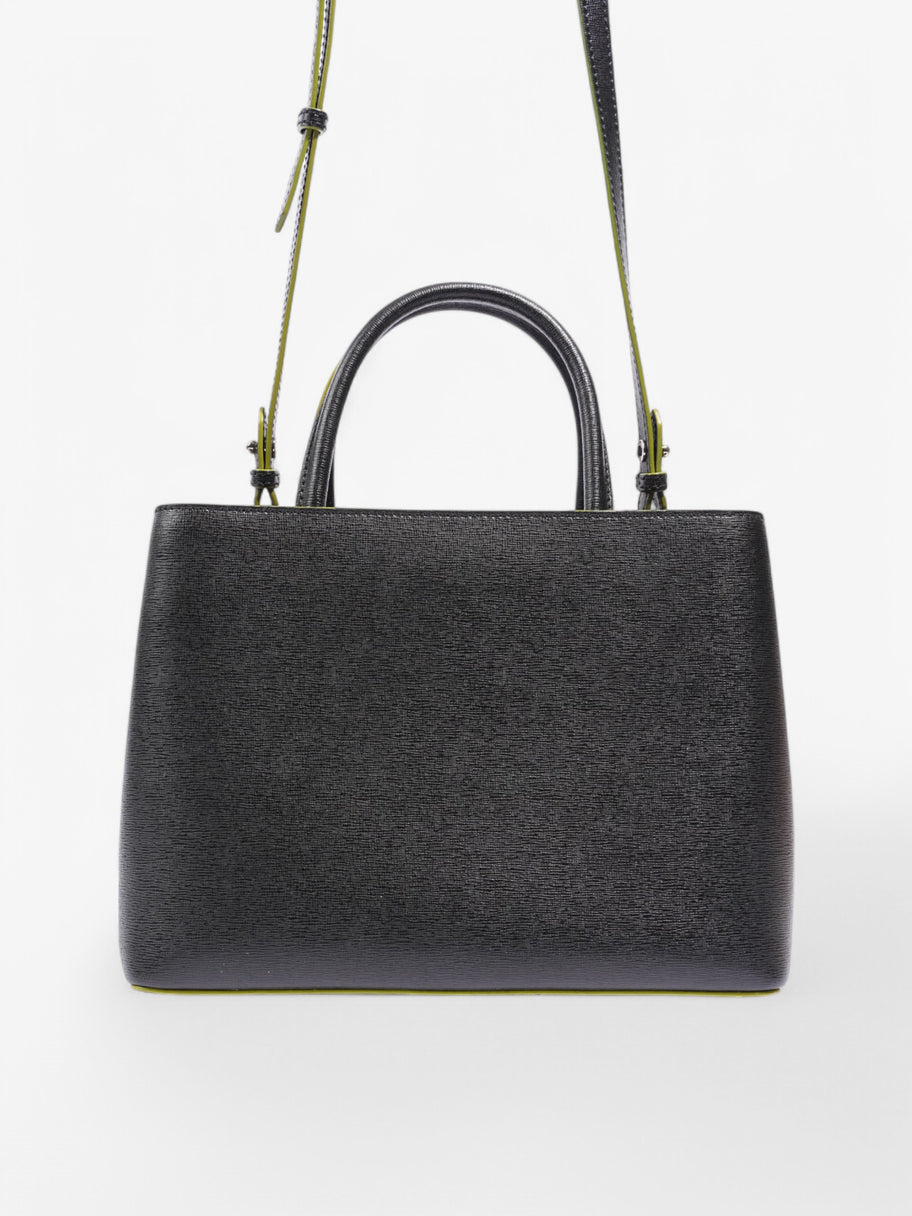 Fendi 2Jours Shearling Petite Tote Black / Multicolour Leather Image 4