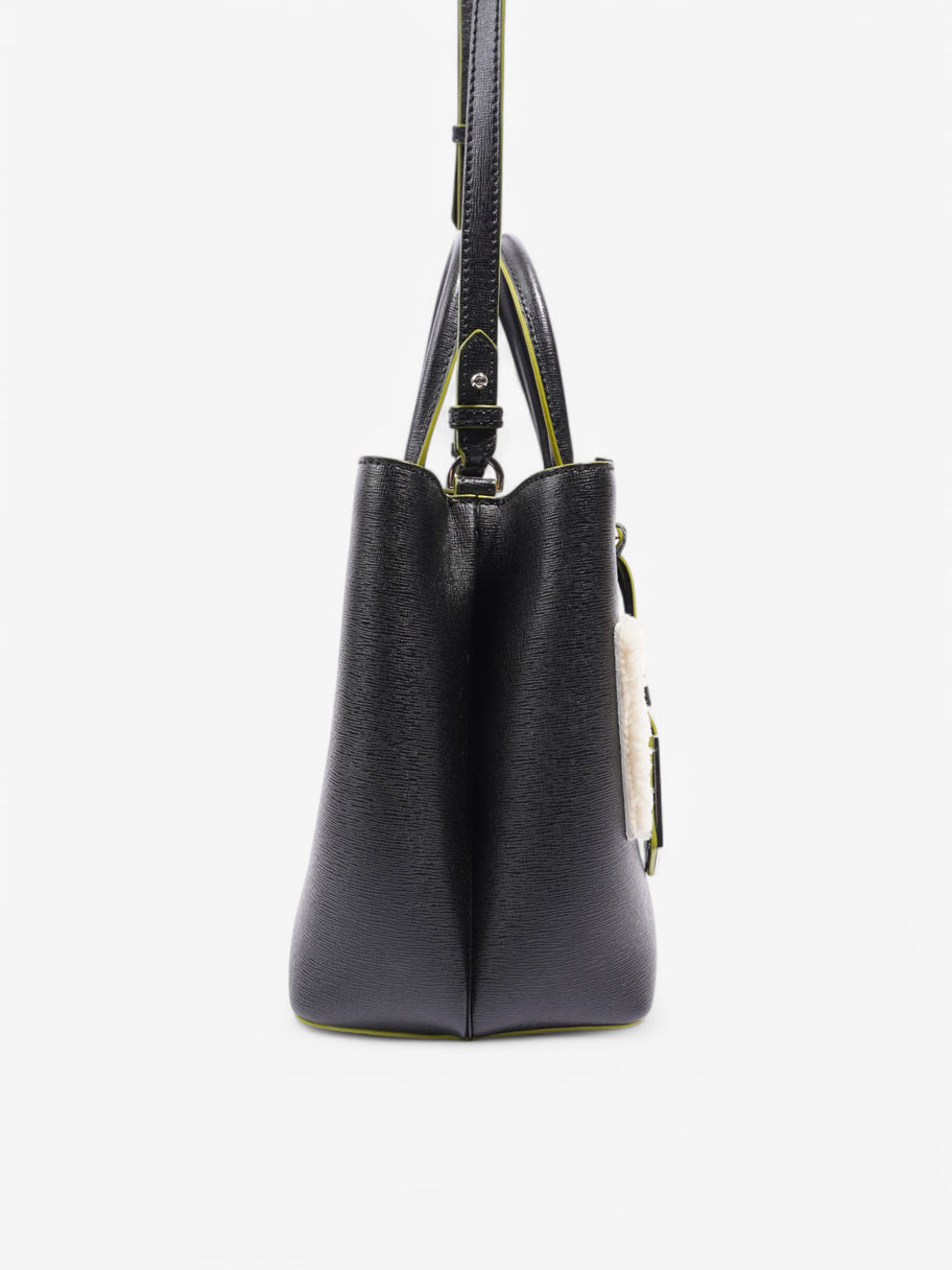 Fendi 2Jours Shearling Petite Tote Black / Multicolour Leather Image 5