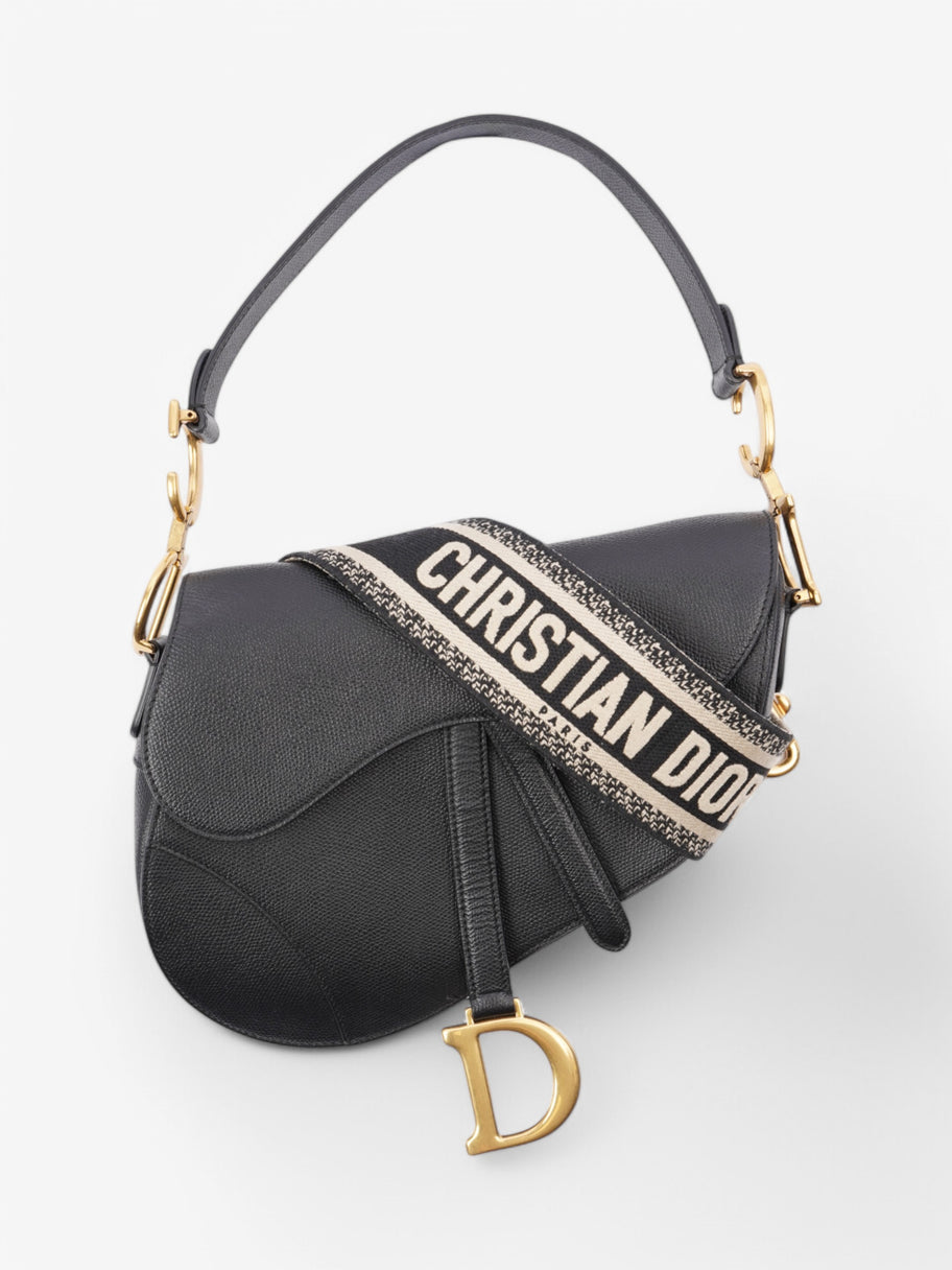 Christian Dior Saddle Bag Black Leather Image 1