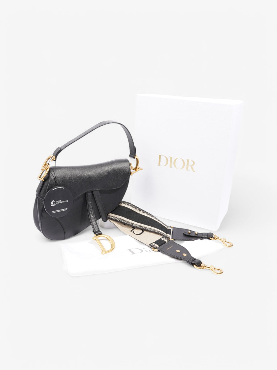 Christian Dior Saddle Bag Black Leather Image 11