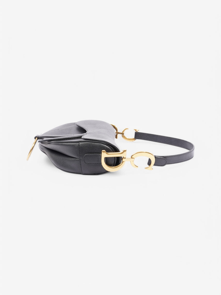 Christian Dior Saddle Bag Black Leather Image 3
