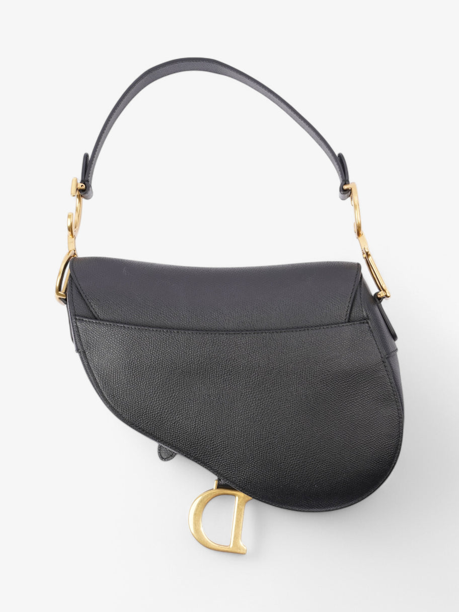 Christian Dior Saddle Bag Black Leather Image 4