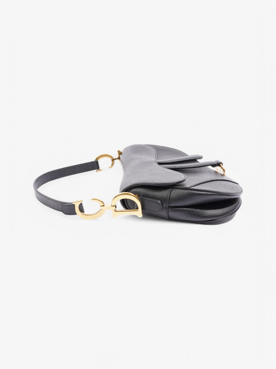 Christian Dior Saddle Bag Black Leather Image 5