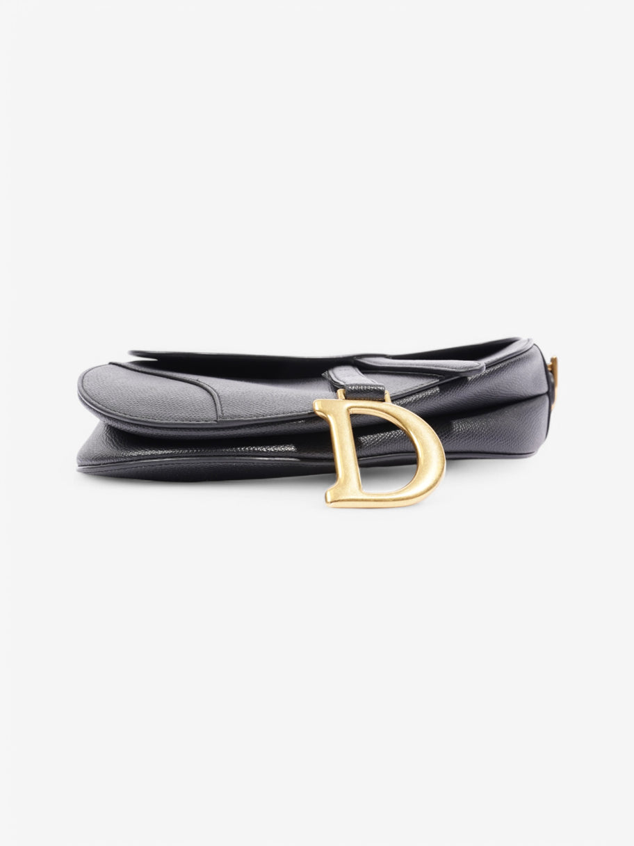 Christian Dior Saddle Bag Black Leather Image 6
