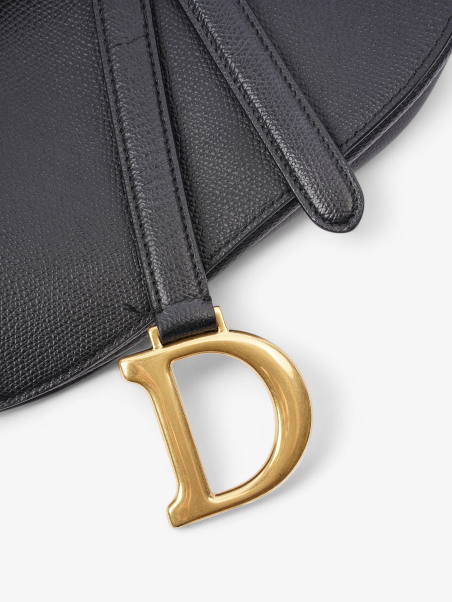 Christian Dior Saddle Bag Black Leather Image 7