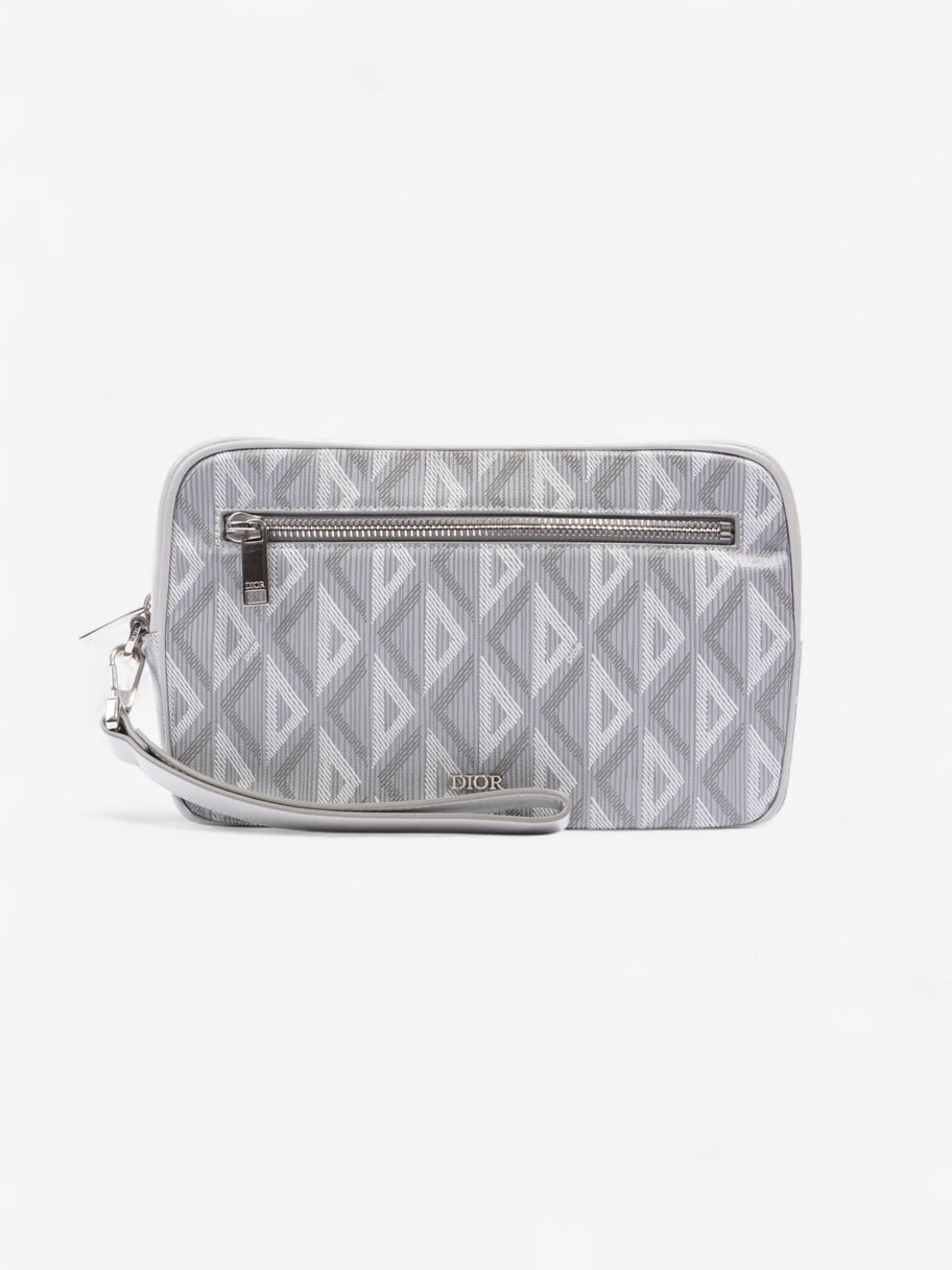 Christian Dior Toiletry Bag Grey Coated Canvas Image 1