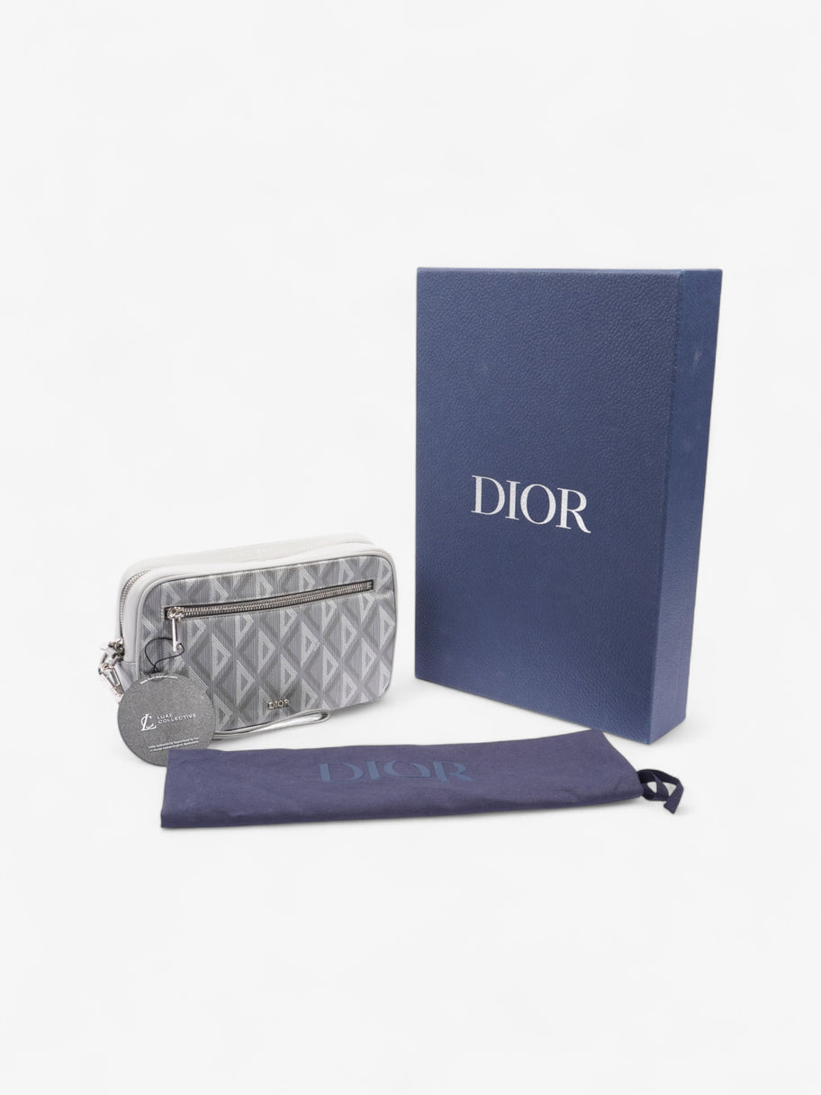Christian Dior Toiletry Bag Grey Coated Canvas Image 9